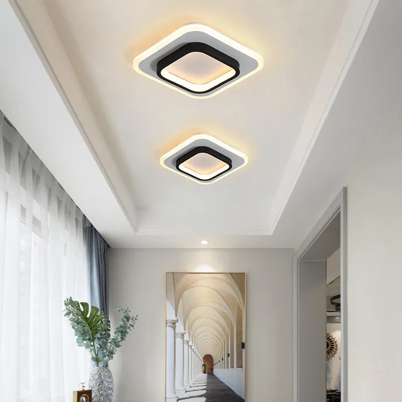 Moderne Led allée lumière plafonniers vestiaire couloir balcon Foyer plafonnier acrylique décoration maison lustre Luminaire - vue 5 sur 26