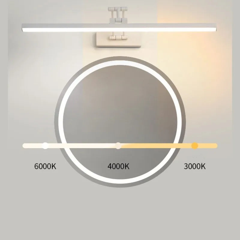 lampe led étanche pour miroir armoire pliable télescopique - vue 6 sur 16