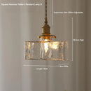 suspension de style japonais vintage en verre et laiton led