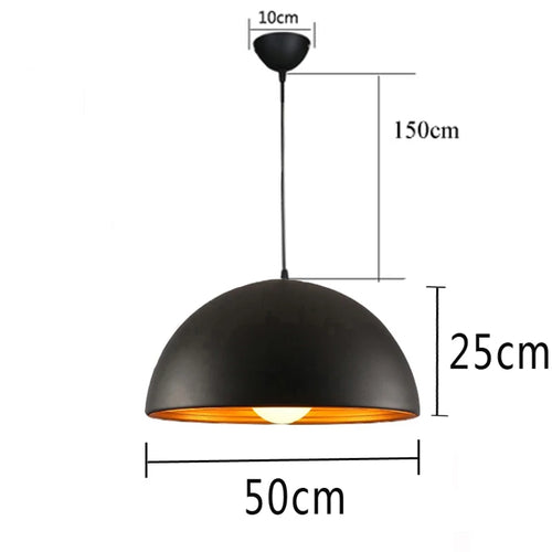 Suspension moderne demi-boule double couche - vue 13 sur 14