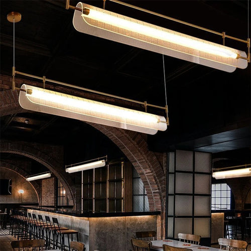 suspension minimalistes italiennes en acrylique led modernes - vue 5 sur 18