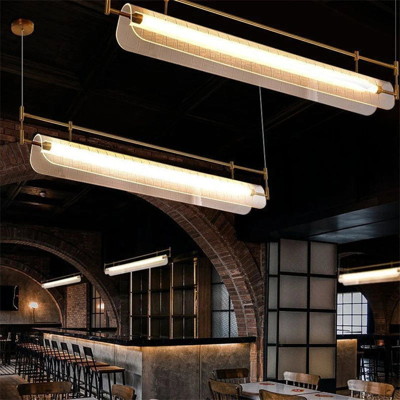 suspension minimalistes italiennes en acrylique led modernes - vue 4 sur 18