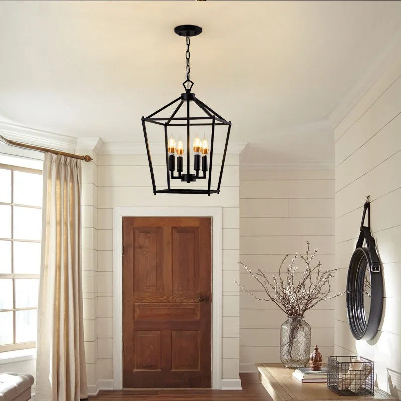 Lustre Vintage industriel suspension lumières abat-jour noir lampe suspendue pour plafond Table à manger en métal lumière cuisine Suspension - vue 3 sur 11