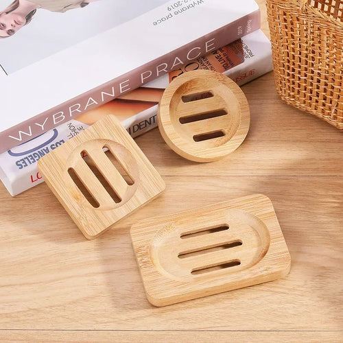 boîte à savon en bambou naturel pour salle de bain - vue 3 sur 11