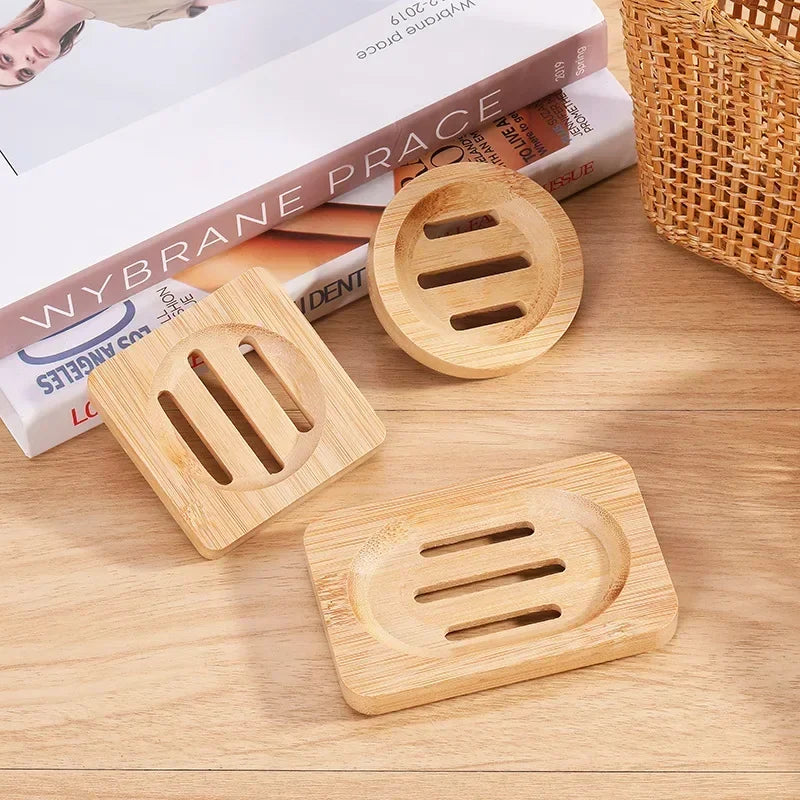 boîte à savon en bambou naturel pour salle de bain - vue 3 sur 11