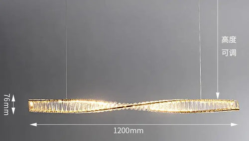 lustre en cristal à led design moderne pour restaurant et salle à manger - vue 12 sur 11