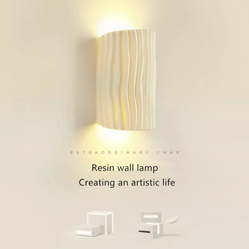 Bedroom bedside wall light, cream style living room background wall decoration light, corridor corridor atmosphere LED light - vue 1 sur 10