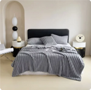 Plaid polaire épais doux style uni pour lit