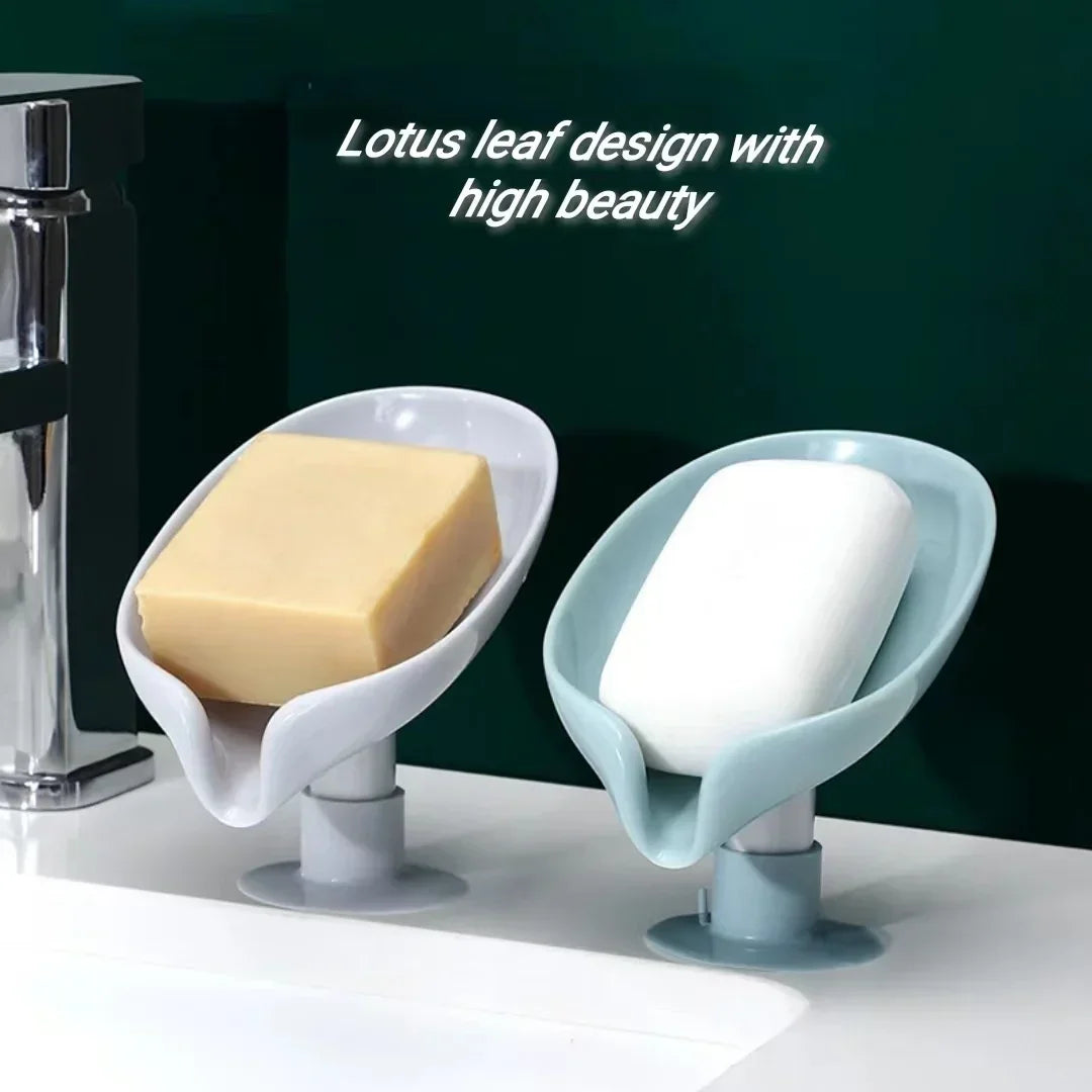 boîte à savon lotus créative avec ventouse pratique - vue 2 sur 6