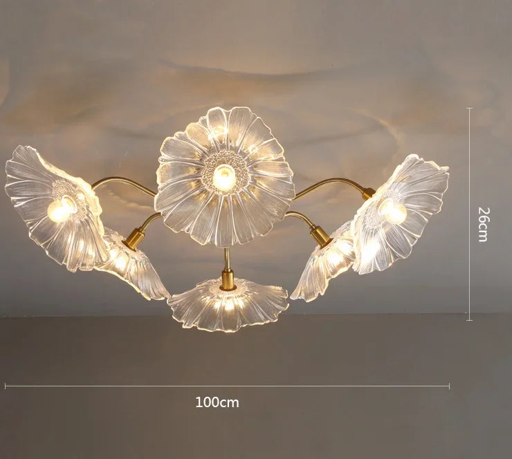 lustre moderne léger au design floral simple et créatif - vue 13 sur 14