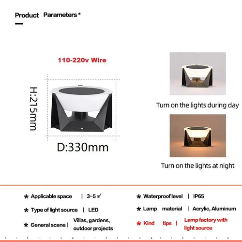 lampe solaire à led pour jardin et extérieur décoratif - vue 12 sur 12