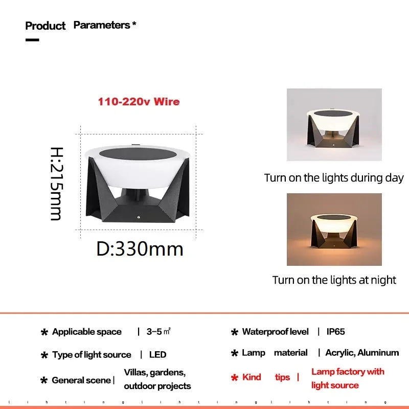 lampe solaire à led pour jardin et extérieur décoratif - vue 12 sur 12