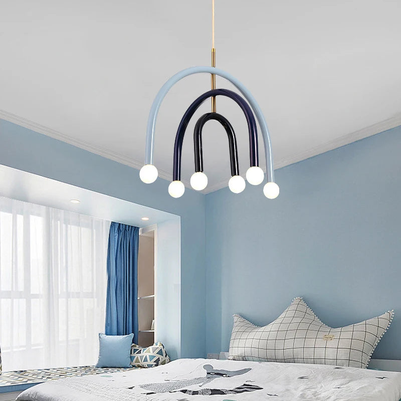 Magnifique lampe suspendue arc-en-ciel E14 - vue 6 sur 23