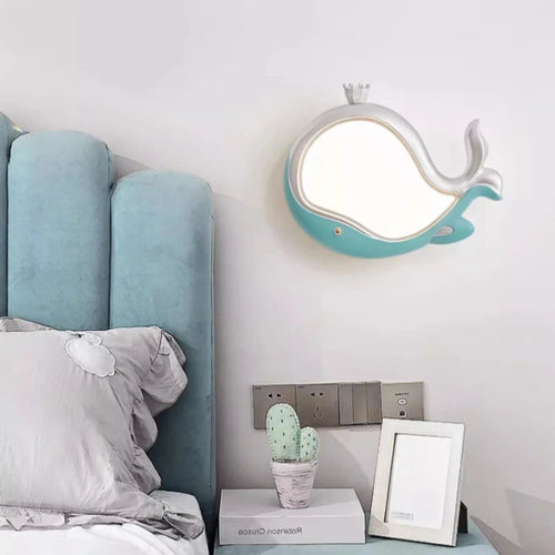 applique murale baleine mignonne pour chambre d enfant - vue 4 sur 9