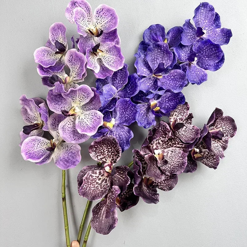 lot de 2 orchidées artificielles vanda pour décoration intérieure - vue 3 sur 12