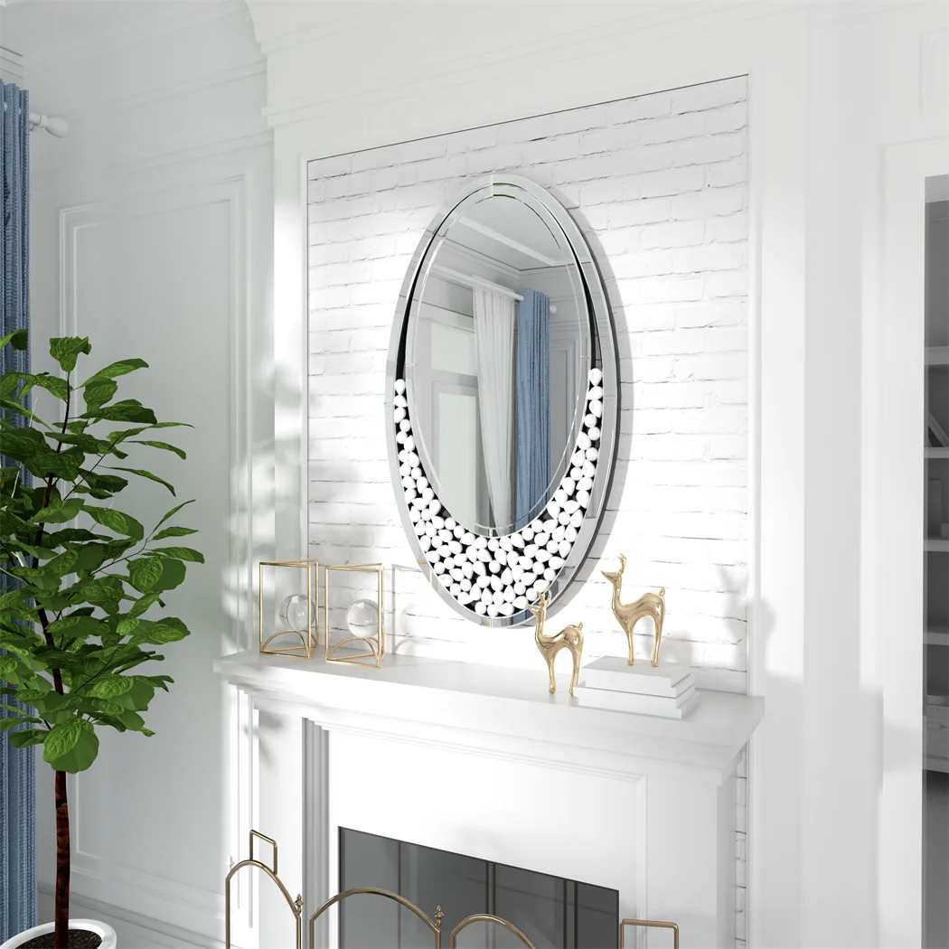 miroir décoratif ovale en forme de larme pour intérieur - vue 2 sur 6