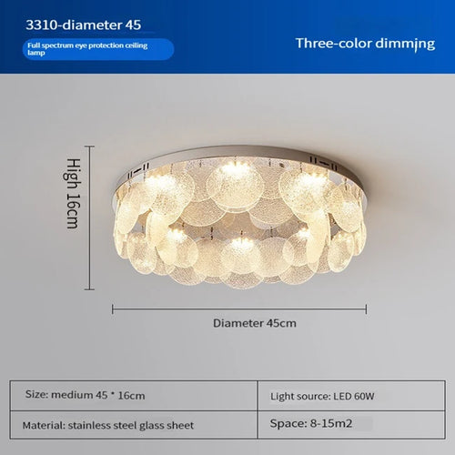 plafonnier led rond en verre pour décoration intérieure - vue 10 sur 11