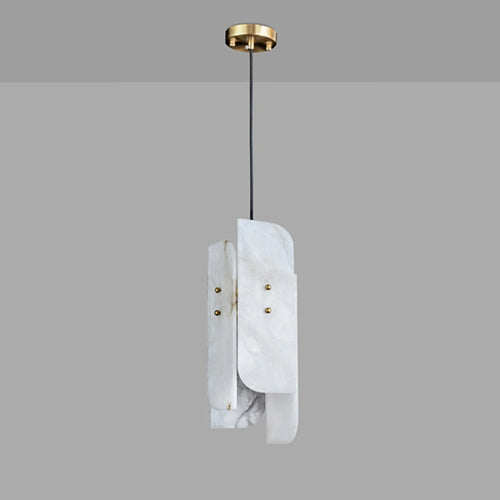 suspension en marbre véritable avec fil de cuivre réglable 	 style - vue 6 sur 7