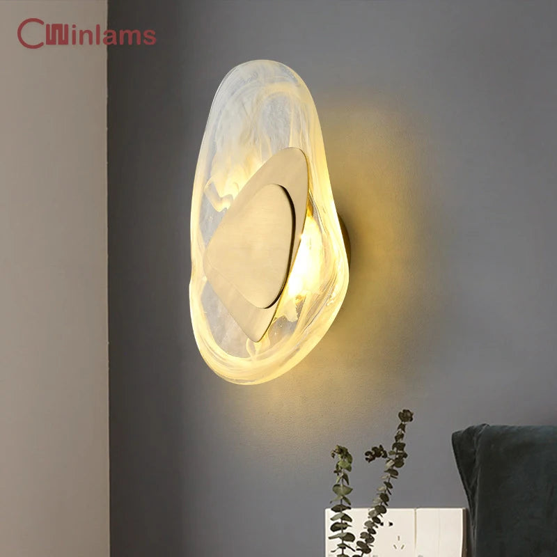 applique murale LED créative en verre pour décoration artistique - vue 1 sur 8
