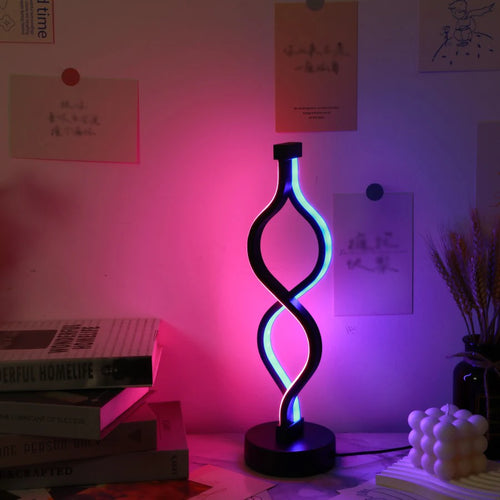 lampe de bureau usb créative torsion pour décoration - vue 4 sur 7