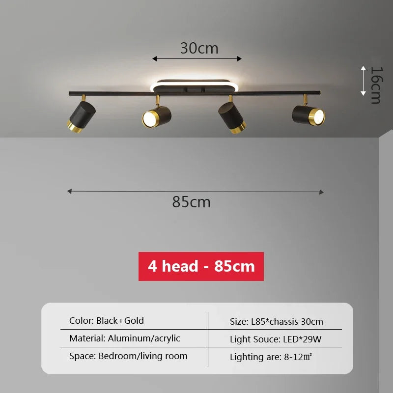 plafonnier led moderne à bande lumineuse décorative pour intérieur