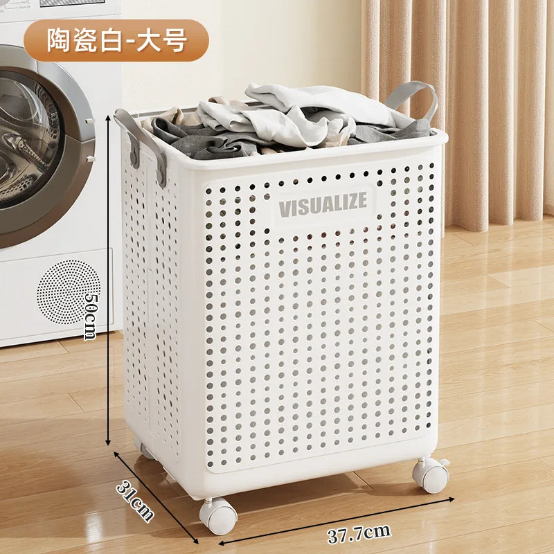 panier de rangement pliable imitation rotin pour jouets et linge - vue 10 sur 12