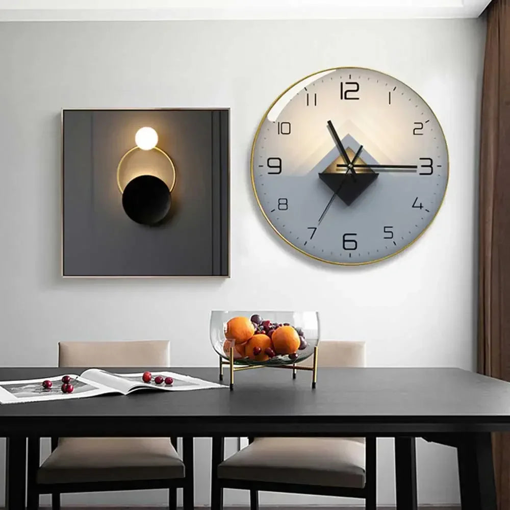 horloge murale en verre design moderne créatif pour décoration intérieure - vue 4 sur 18