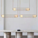 lustre art déco en verre et métal pour hôtel