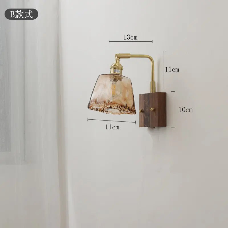 applique murale rétro en cuivre style japonais pour décoration intérieure - vue 8 sur 9