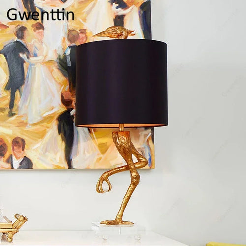 lampe de table autruche design créatif pour décoration intérieure moderne - vue 7 sur 7