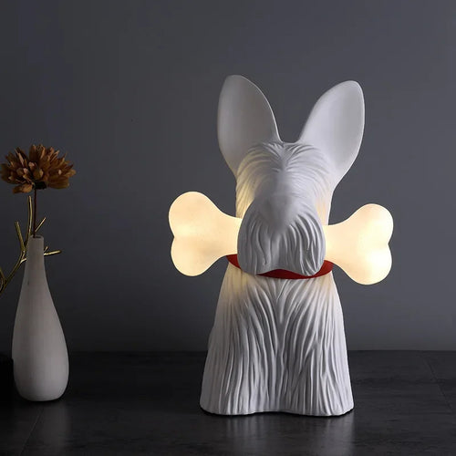 lampe de bureau en résine chien dessin animé décoration intérieure enfant - vue 3 sur 7