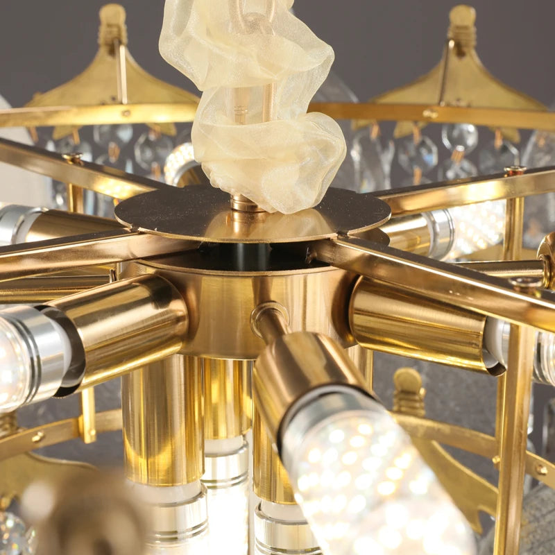 lustre en cristal design créatif pour éclairage moderne - vue 5 sur 11