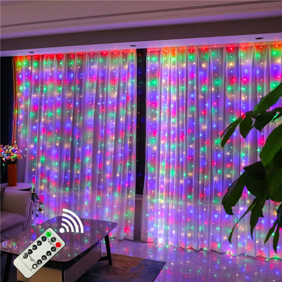 guirlande lumineuse led avec télécommande et 8 modes décoratifs - vue 3 sur 9