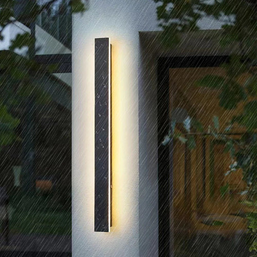 Applique murale led extérieure étanche longue bande moderne - vue 3 sur 9