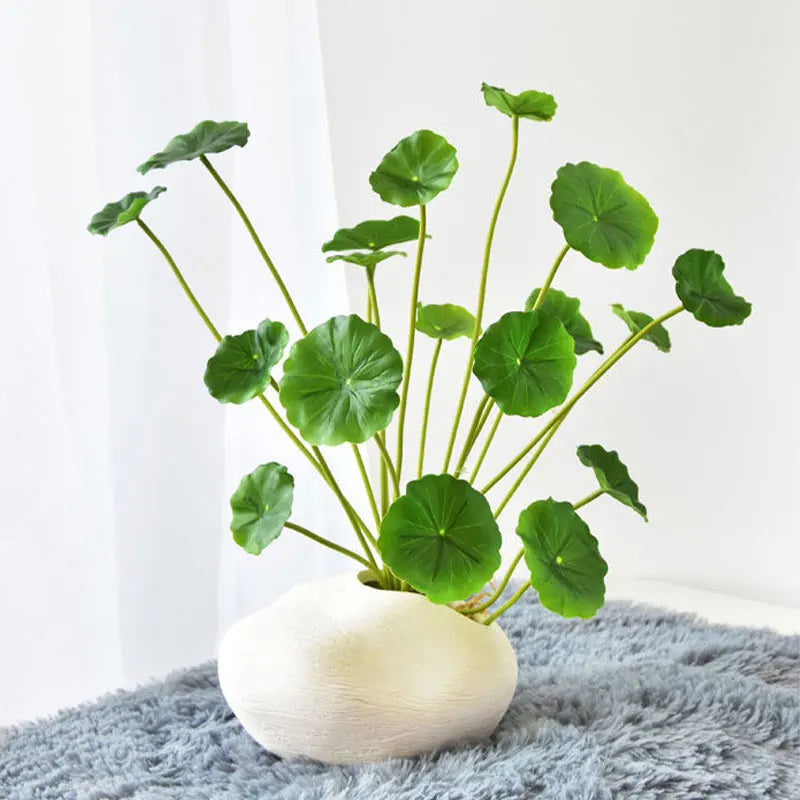 plantes artificielles lotus avec eucalyptus pour décoration intérieure - vue 2 sur 6