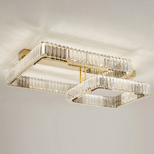 plafonnier Salon de luxe Smart Led moderne Hall brillant K9 cristal éclairage à la maison décoratifs - vue 5 sur 13