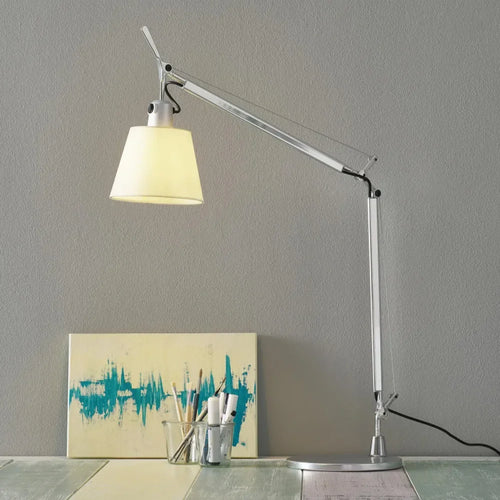 applique murale nordique en tissu design argenté avec support en acier inoxydable - vue 3 sur 11