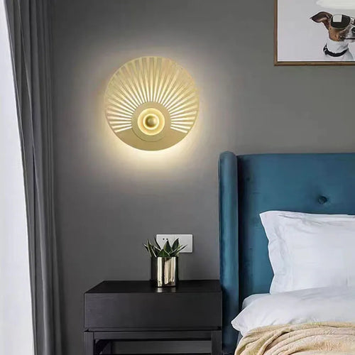 applique murale led ronde art déco pour ambiance chaleureuse - vue 5 sur 12