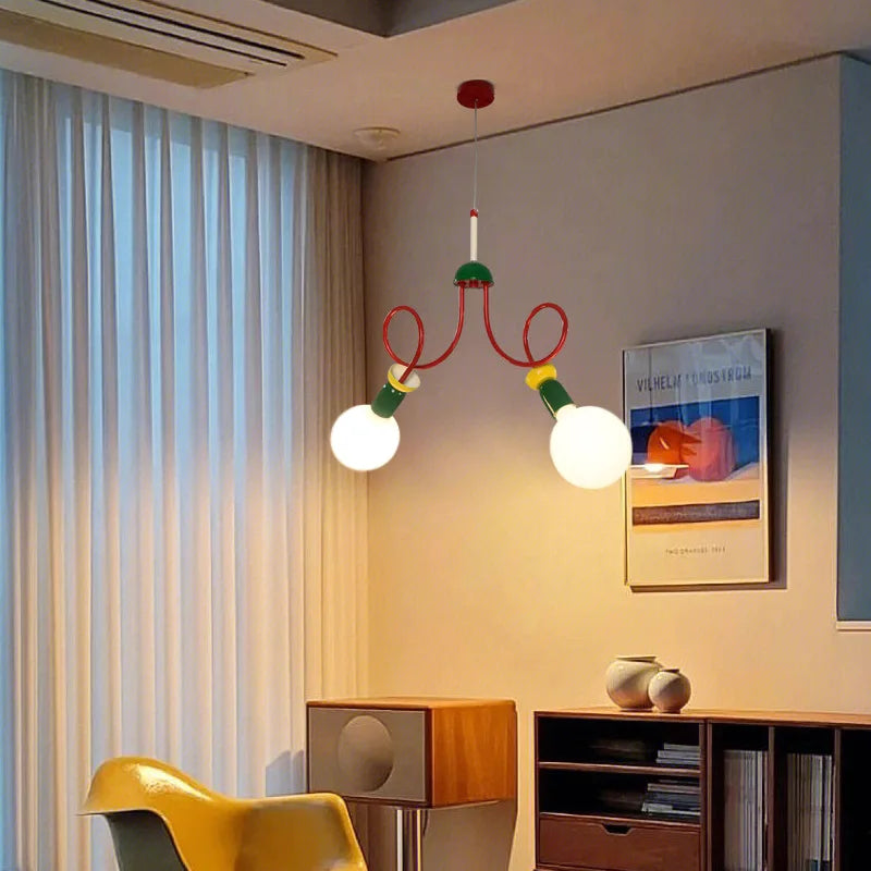 lustre design memphis coloré pour chambre enfant - vue 5 sur 9