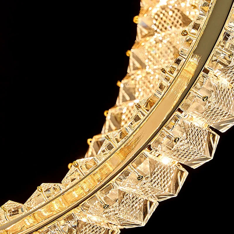 lustre de luxe en cristal pour villas haut de gamme personnalisé - vue 5 sur 9