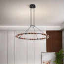 lustre led moderne en forme de haricot pour salon luxueux