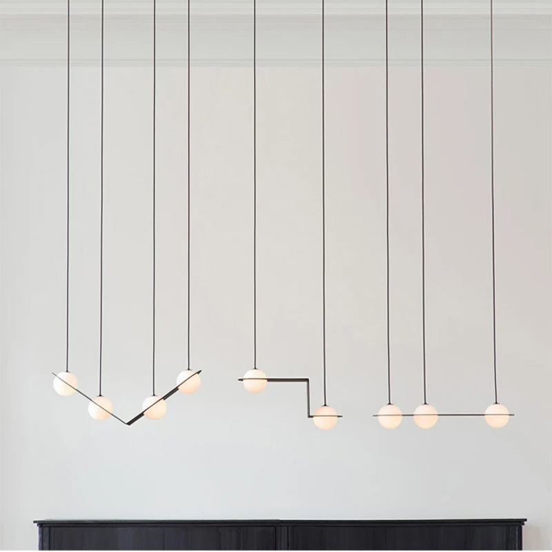 suspension créative minimaliste à géométrie pour espaces commerciaux - vue 2 sur 11