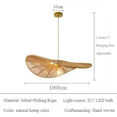 suspension japonaise en corde de chanvre pour décoration moderne - vue 21 sur 21