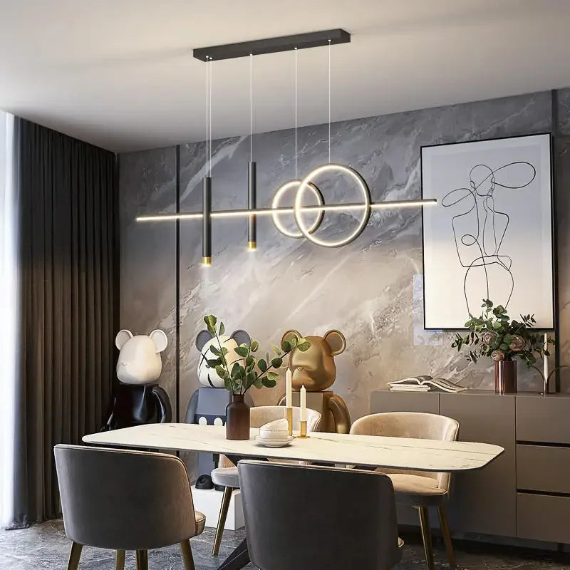 suspension moderne à led pour décoration intérieure élégante - vue 6 sur 9