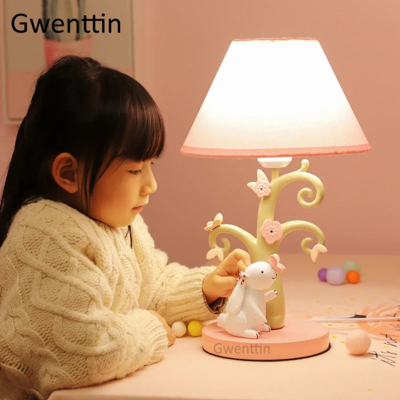 lampe à poser lapin dessin animé pour enfant décorative - vue 6 sur 7