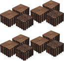 Kit 108 dalles terrasse acacia emboitables impermeables 30cm
