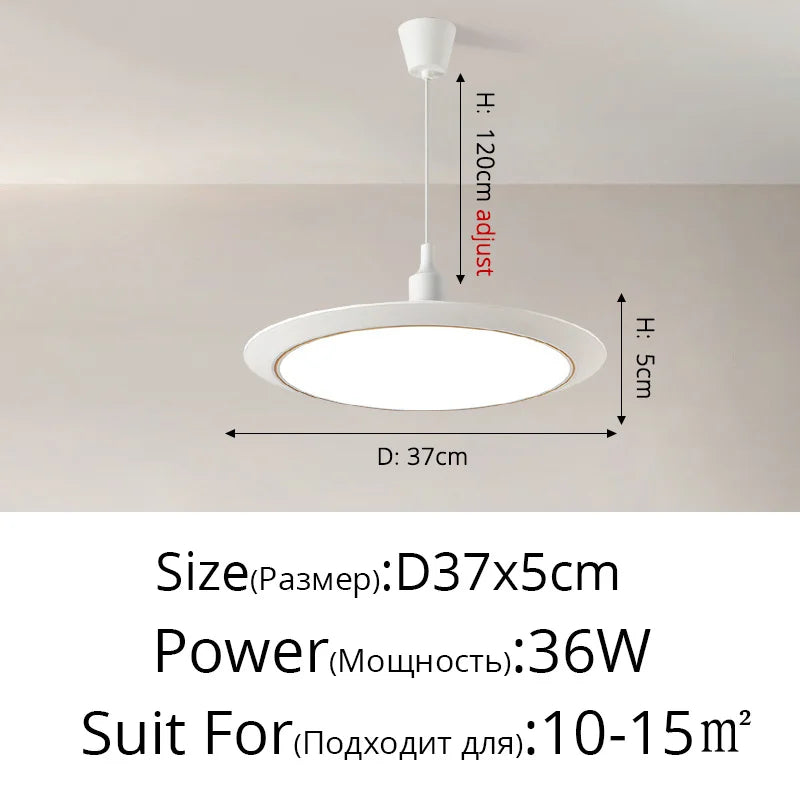 lustre led ultra-mince trois-preuve circulaire moderne minimaliste - vue 22 sur 22