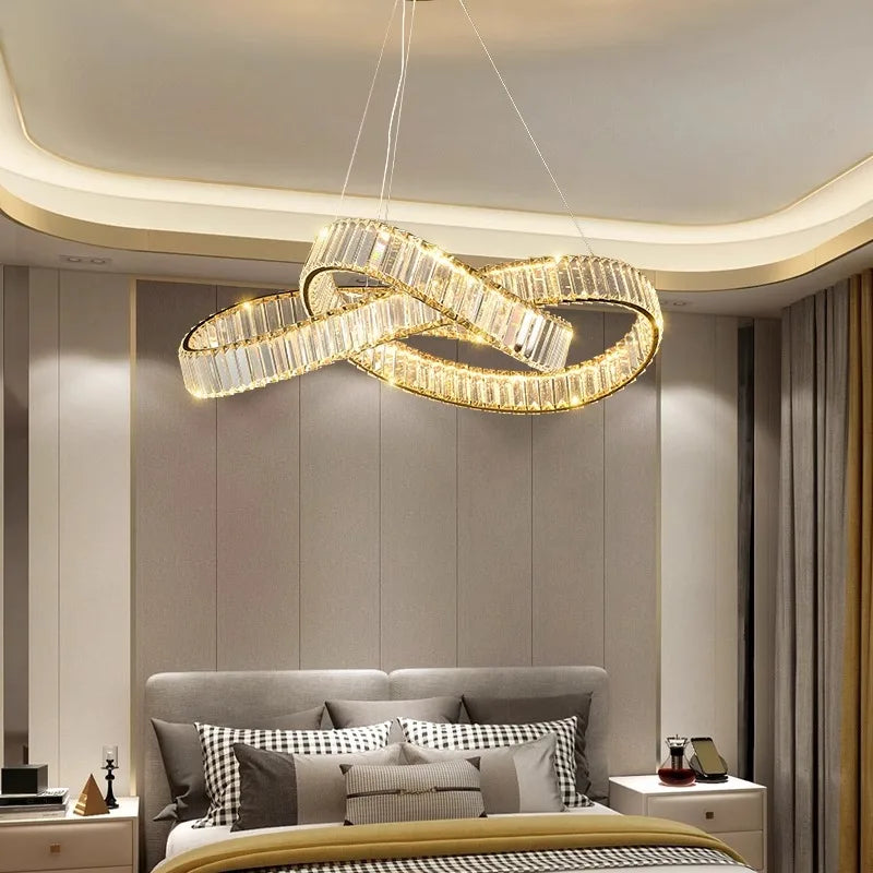 Modern home decoration crystal chandelier, living room Pendant lamp,Dining room Pendant lights, interior lighting - vue 5 sur 9