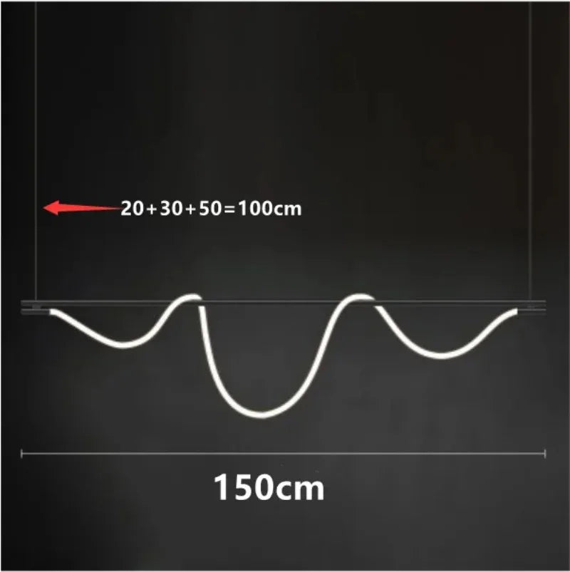 lustre design nordique à led intensité variable pour intérieur - vue 8 sur 25