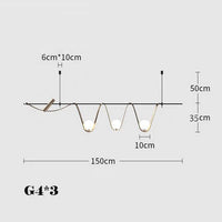 suspension créative minimaliste à led pour éclairage intérieur